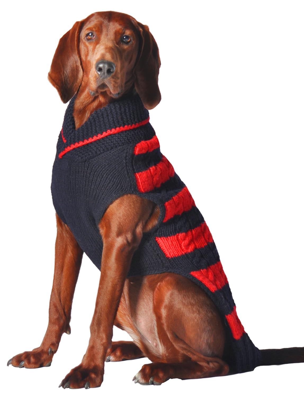 chilly dog 红色和*蓝橄榄球毛衣,xs 码